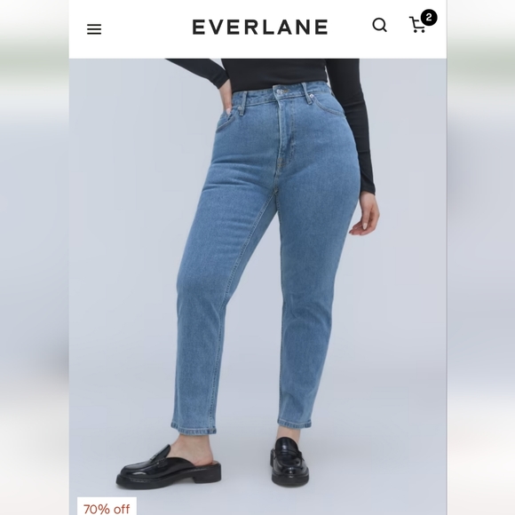 The Orginal Curvy Cheeky Jeans Everlane - Picture 1 of 5